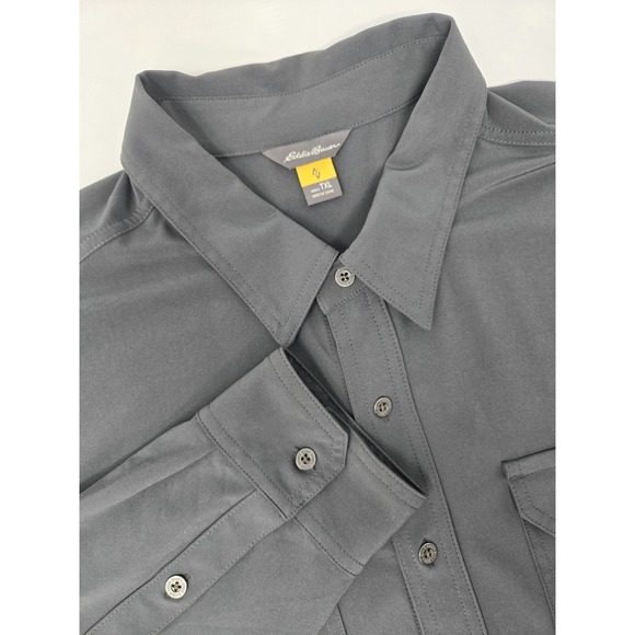 Eddie Bauer Other - Eddie Bauer Shirt Men's TXL Travex Gray Long Sleeve Button Up Outdoor Hiking